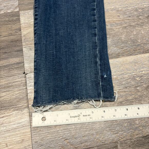 American Eagle Flex Dark Wash Faded Blue Mens 40x29 Frayed‎ Hem Skinny Jeans - Picture 13 of 14